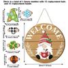 Gnome Door Sign Interchangeable Design Magnet Pieces Halloween Gnome Welcome Sign Home Front Door Christmas Party Decorations