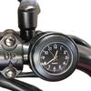 Motorcycle Waterproof Quartz Clock 7/8 Inch Chrome Handlebar Mount Luminous Watch Aluminum Bike Speedometer