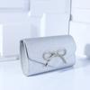 Women Envelope Evening Bag Ladies Chain Shoulder Bags Shiny Silver Handbag Purse Female Wedding Dress Banquet Party Clutches