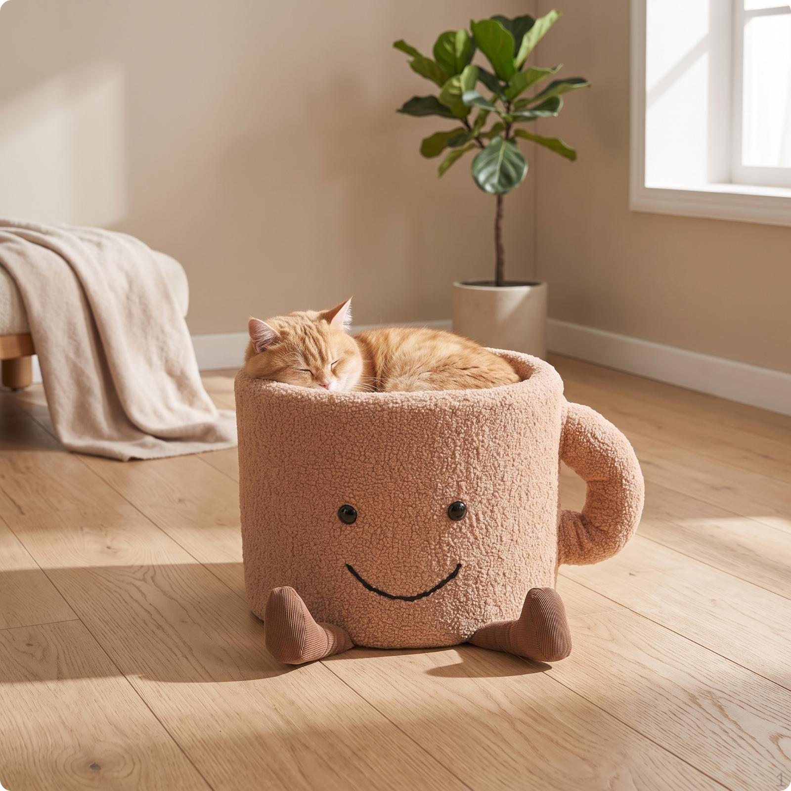 Soft MugShaped Cat Bed | Cute