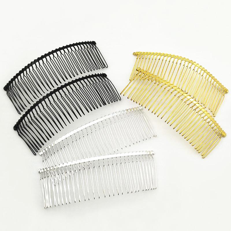 5 PCS Peignes à Cheveux 12/15/20/25/30 Dents Supports Vides Peignes à Cheveux en Métal Base Pour Accessoires Capillaires Fabrication de Bijoux Ornement