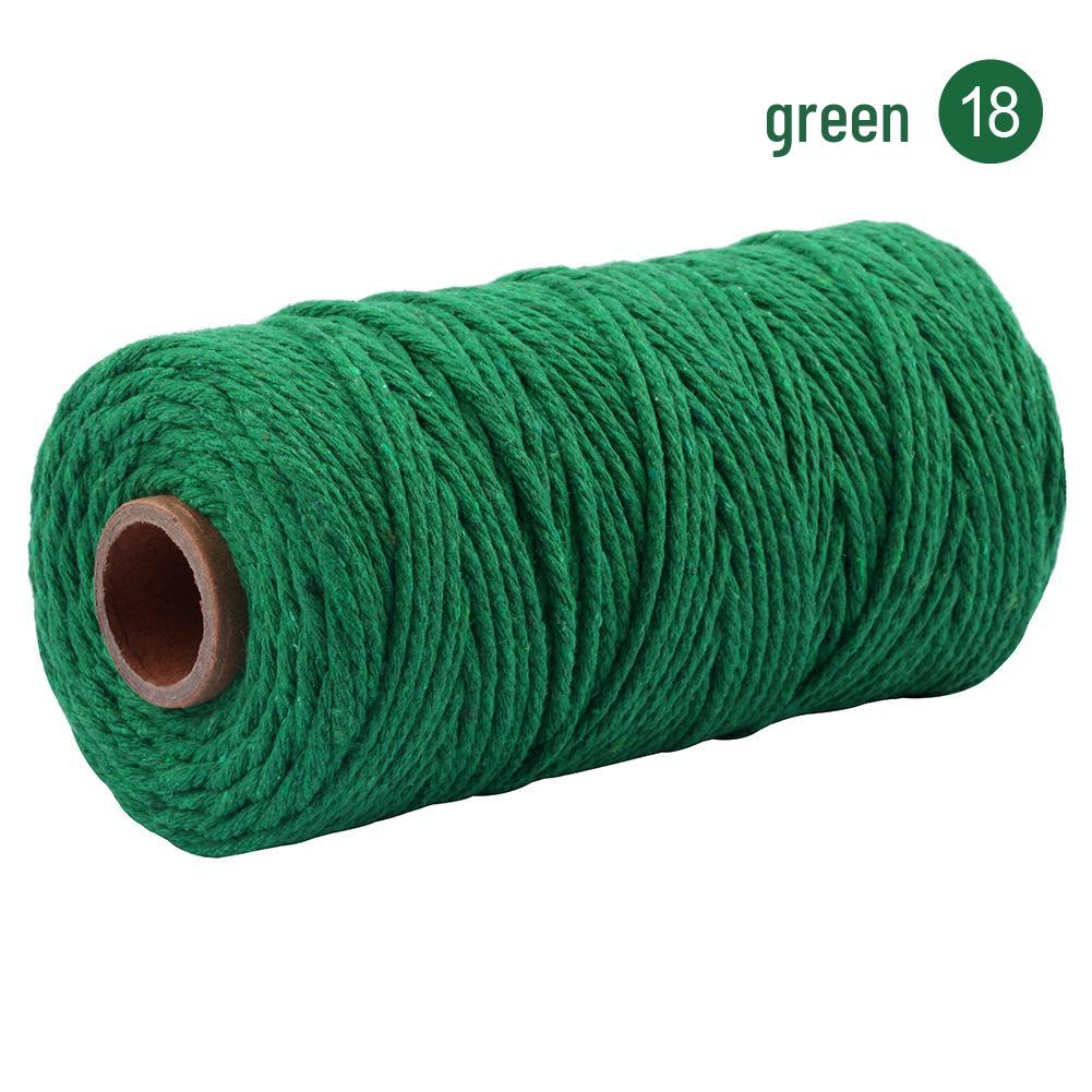 3mm Single-Color Cotton Rope for DIY Weaving - 2mm Thick Tapestry and Binding Thread