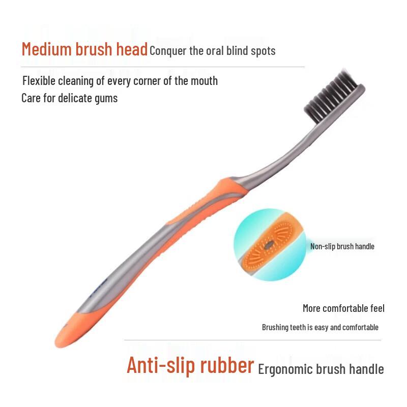 Dr. Tooth DT703 Charcoal Bristle Gum Care Toothbrush