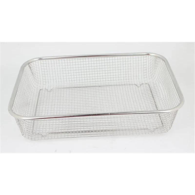 Quadratisch dick Edelstahl Rechteck Gemüse Obst Waschen Küchenutensil Sieb Küchenspüle Waschkorb Für Die Küche