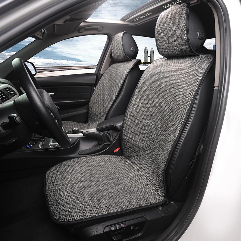 Car Seat Cover Linen Front Seat Cushion Breathable And Comfortable Auto Parts Suitable For All