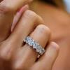 CAOSHI Drop-shaped Zirconia Rings for Women Fashion Copper Color Finger Zircon for Engagement Luxury Accessories for Wedding
