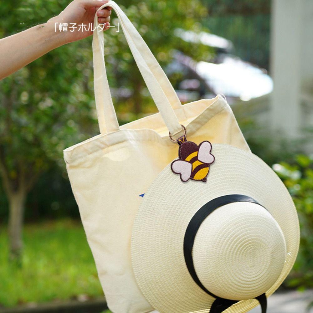 Wallet Buckle Hat Holder Anti-lost Glasses Storage Clip Pu Leather Flower Magnetic Hat Clip  Beach