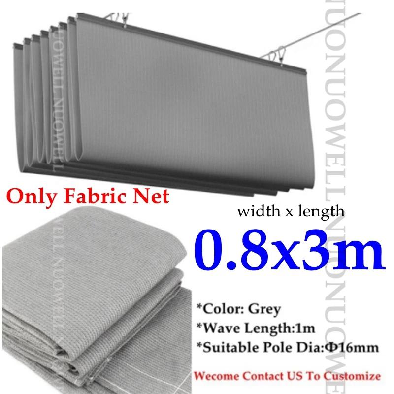 

Width 0.8m Telescopic Wave Sunshade HDPE Anti-UV Shading Net Customize Home Terrace Privacy Canopy Shadow