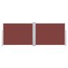 VidaXL Auvent latéral rétractable Marron 100 x 1000 cm