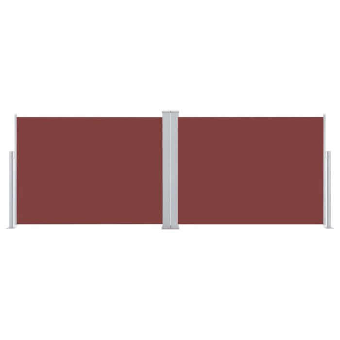 VidaXL Auvent latéral rétractable Marron 100 x 1000 cm