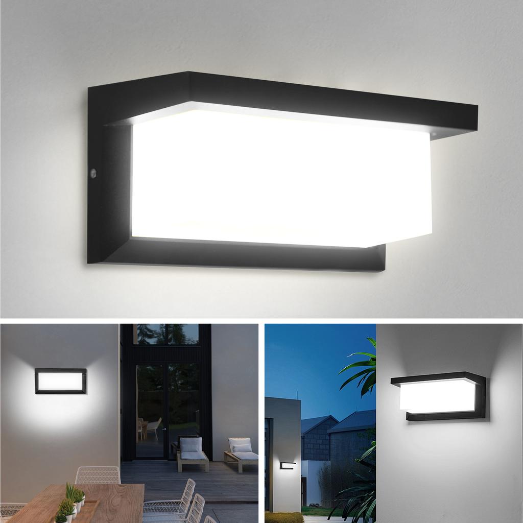 LED Vintage Rechteckige Wandleuchte Innen Außen Wasserdicht Dekorative Beleuchtung für Veranda Wohnzimmer Schlafzimmer Hof Hausdekoration