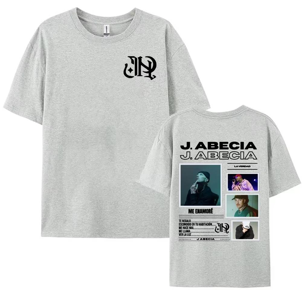 Rap Singer J Abecia La Verdad Album Tour Pattern Tshirt 2026 Summer Mens Womens Fashion Hiphop Music Cotton Tshirt