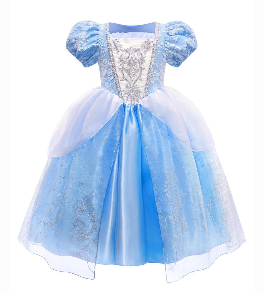 TYHTYM Cinderella Princess Blue Sizes Kids Perfect for and Birthdays Dress, Dress, Children's Cosplay, Dress, 105-120cm, Costume, Christmas,