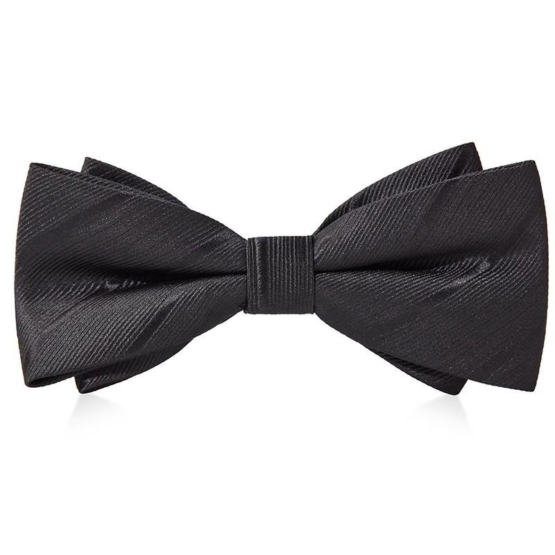 Classic Black Satin Bow Tie For Groomsmen Wedding Formal Attire Men Women