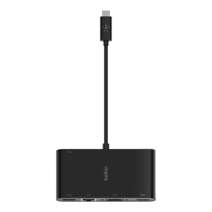 Hub USB Belkin HUB USB-C 4 en 1 (100W PD, HDMI, VGA, RJ45, USB-A)