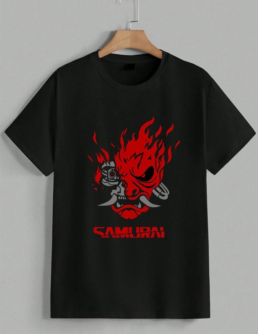 Cyberpunk 2077 Samurai Band Johnny Silverhand Video Game Anime T-Shirt Unisex XXXXL
