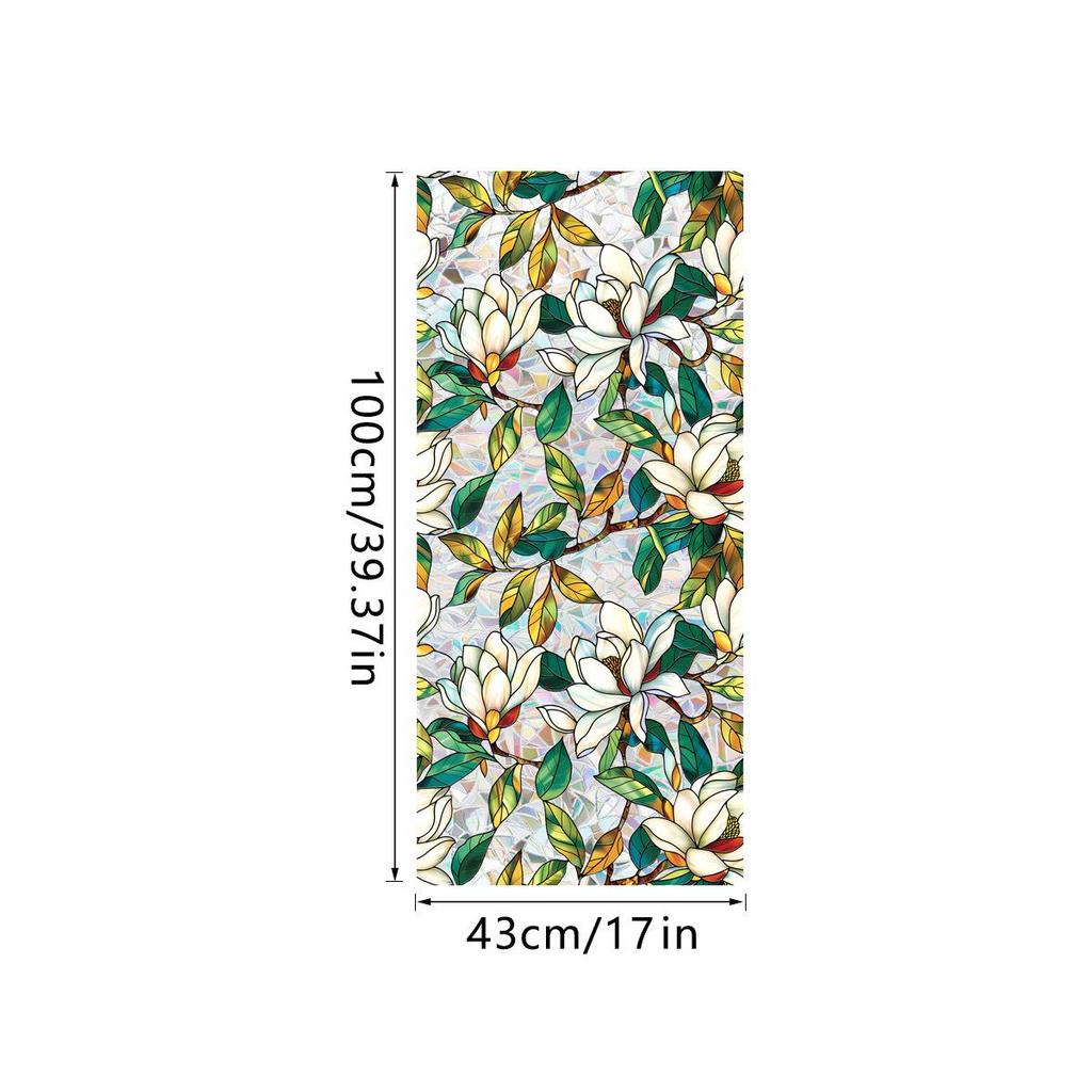 Rainbow Double-Sided Static Cling Glass Sticker - Inlaid Pattern PVC Film