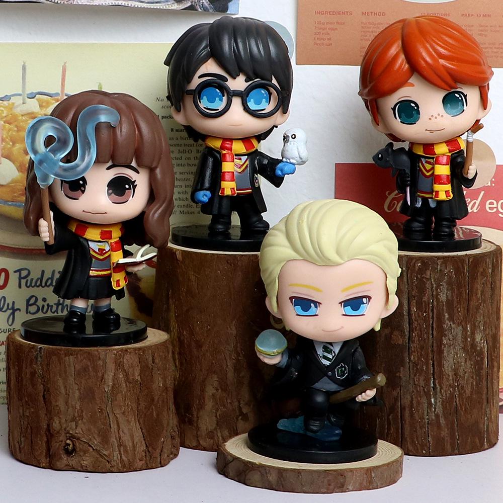 Harry Potter Figurines: 6 Styles of Harry, Hermione, and Ron for Car or Cake Decoration (Blind Box)