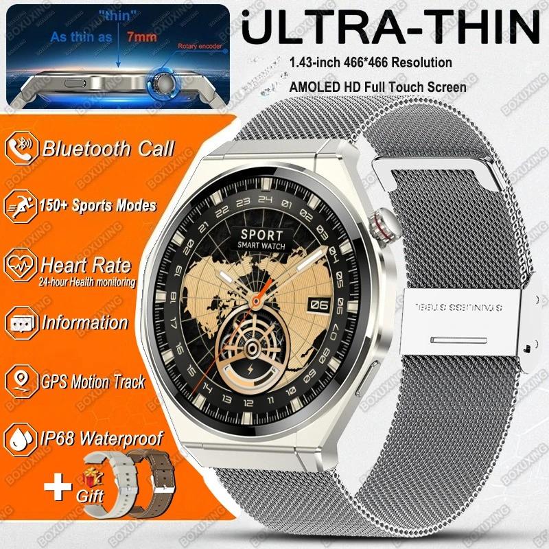 New Ultra Thin Smart Watch Men HD  150+Sports NFC GPS Track IP68 Waterproof Health Monitor Bluetooth Call Smartwatch Woman