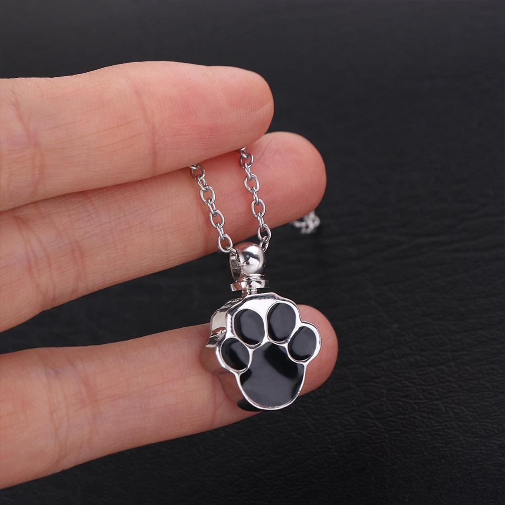 Waterproof Urn Necklaces Paw Print Ash Holder Necklace Wearable Urn Necklace  Fashion Accessories