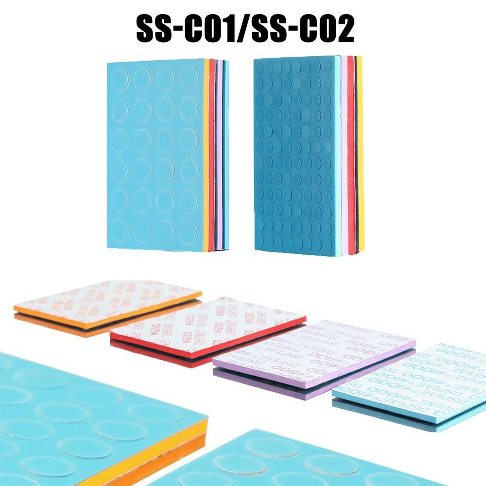 

1Set SS-C01 SS-C02 Sponge Sandpaper Double Side Polishing Sponge Abrasive Model Tool SS-C01