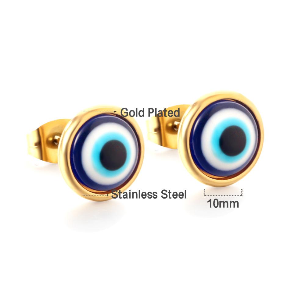 

Fashionable Stainless Steel Gold-plated Earrings for Girls, Personalized INS Temperament Retro Party Jewelry Stud Earrings.