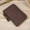 Men'S Crazy Horse Leather Change Bag Simple And Small Card Bag First Layer Cowhide Zipper Small Money Bag 9208