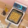 220V Business Deep Fryer Stainless Steel With Basket Lid Countertop Fryers For Home Kitchen And Restaurant