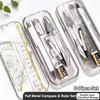 8-teiliges Winkelmesser-Dreiecklineal-Set Schülerzirkel-Set Zeichenzirkel Schulbedarf