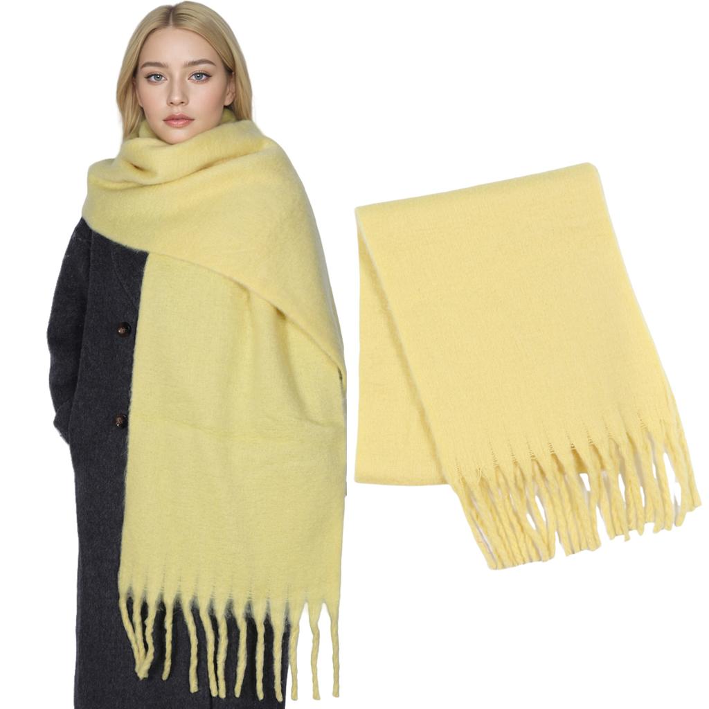 Winter Cashmere Scarf For Women Men Thick Solid Scarves Pashmina Blanket Wraps Soft Neck Warm Bufanda Shawls Long Poncho Echarpe