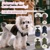 Autumn Winter Dog Down Cotton Jacket With Hooded Fur Collar Four Leg Protection Dog Windproof High Neck Jacket Dog Clothes