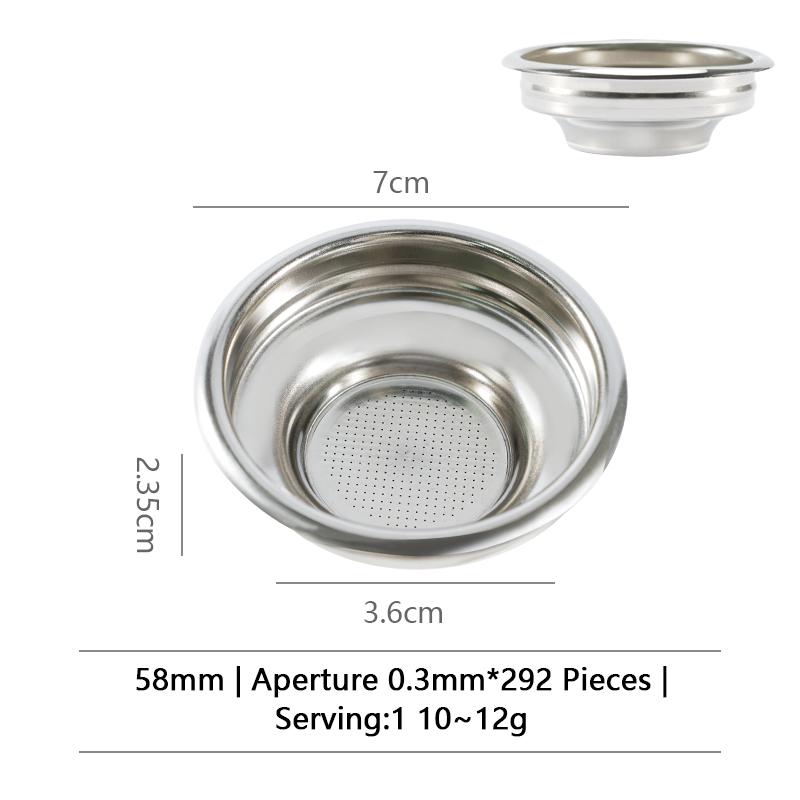 Coffee Filter Basket 51mm 54mm 58MM Stainless Steel Replacement For Bottomless Portafilter Powder Bowl Barista Espresso Tools