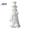 DIY White Ornament for Painting 3D Printed Smiling Snowman Statue Christmas Decor, Minimalist Tall Decorative Winter Scenes Tabletop Figurine,
