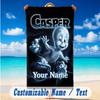 Beach Towel Custom Name Text, Quick Dry Large Towel For Beach HomeCasper the Friendly Ghost