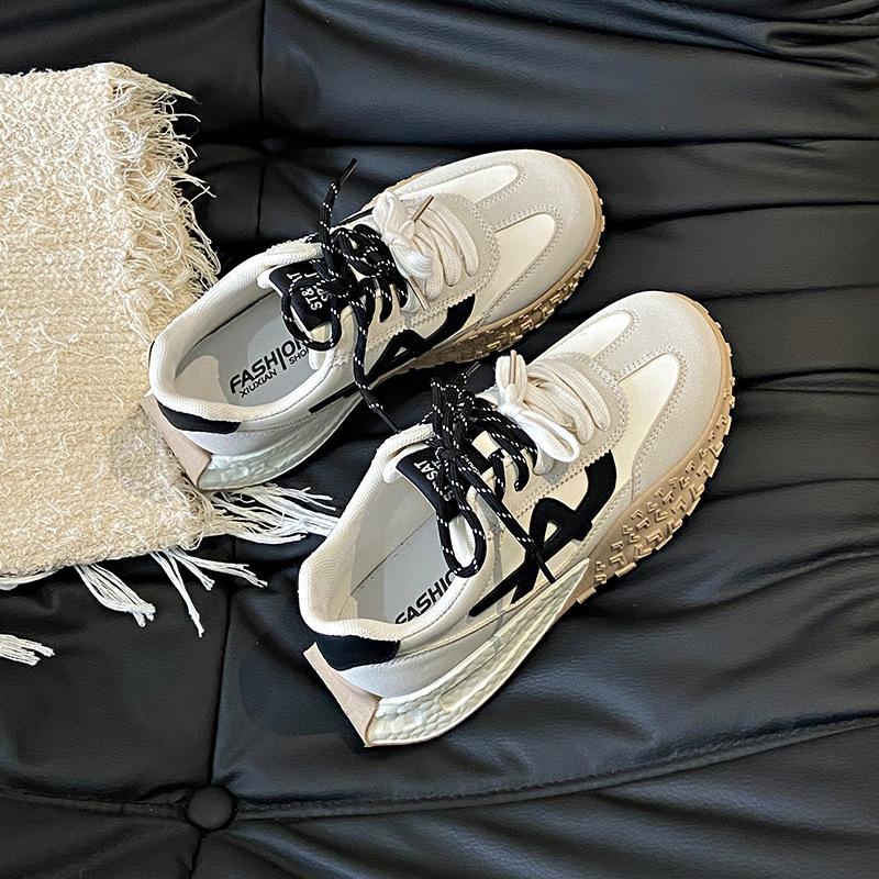 

Retro women s new autumn yellow inner height increase casual shoes color matching sports women s shoes 40