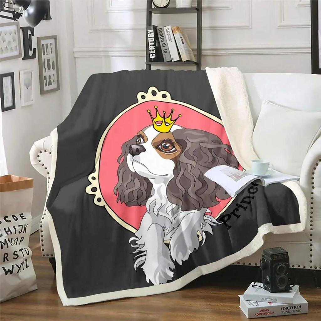 Queen'S Crown Flange Fleece Blanket Living Room Bedroom Decorative Blanket