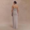 New popular gentle tube top fish tail European and American style waist kink slim women's long evening dress dress