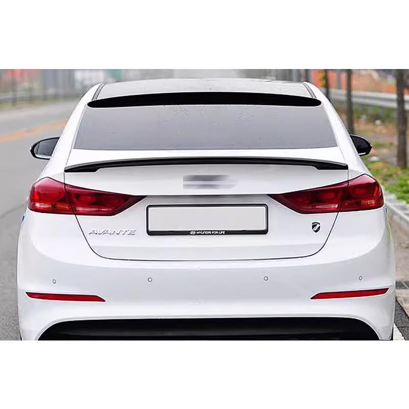 Black Spoiler for Hyundai Avante Elantra Tail Fin 2016 2017 2018 Car Rear Wing ABS Plastic Accessories