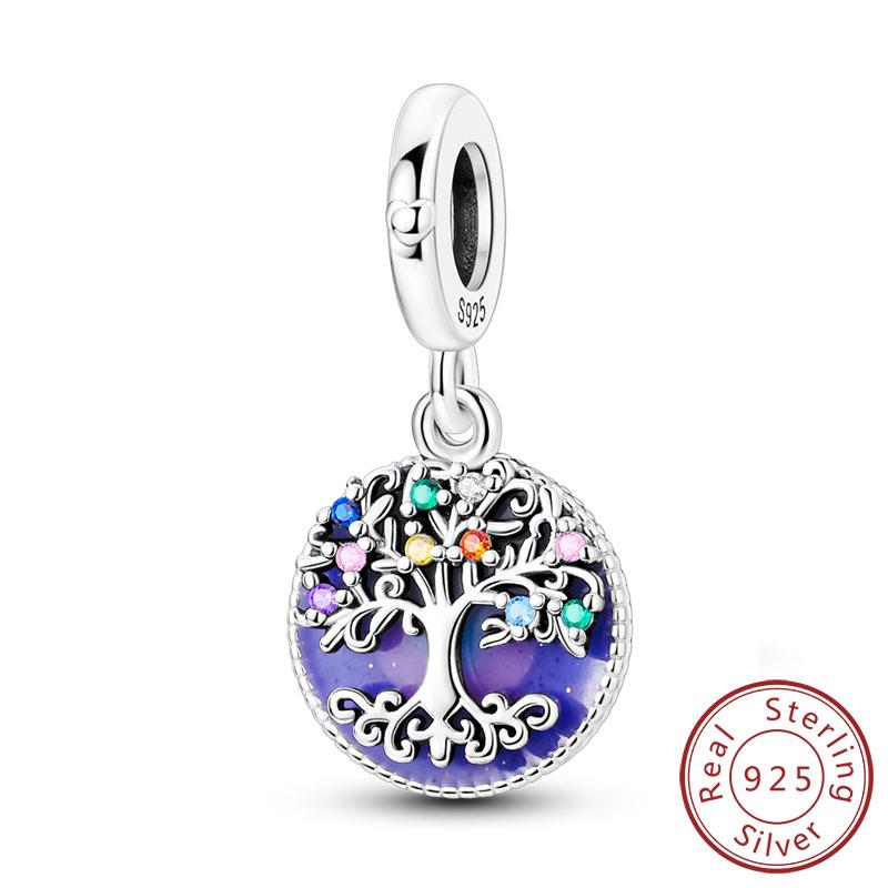 Charm Pendant Copper Tree Of Life Love Happy Family Charm Bead Fit Original Bracelet Necklace Diy Jewelry For Women