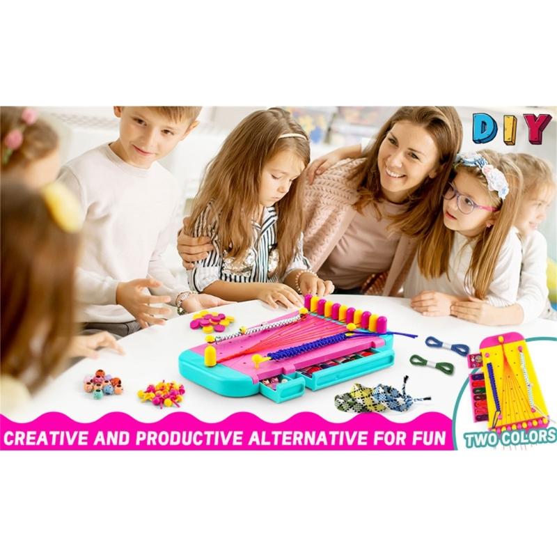 Friendship Bracelet Maker Set Inspires Creativity and Hands On Skills for Unique Designs for Kids and Beginners