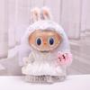 38cm Labubu Plush Doll Casual Outfit Set with Hat (Clothes Only)