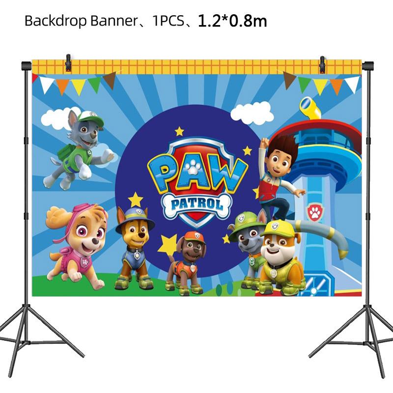 PAW Patrol Birthday Party Decoration New Version Balloon Set Disposable Tableware Kid Event Supplies Banner Backdrop Gift