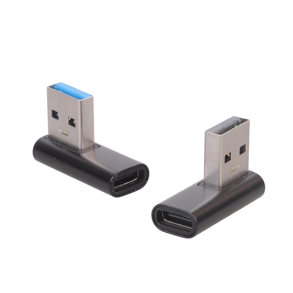2Pcs/pack USB 3.0 To USB C 90 Degree Bend Adapter Convenient Connection For Computer Tablet Mobile Accessories