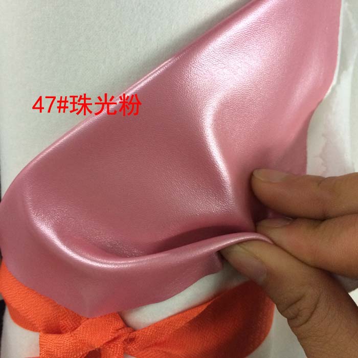 Soft Stretch PU Leather Fabric Sheepskin Pattern Upholstery By The Meter for Clothes Sofa Toy Bag Sewing Cloth Pearl Light Black