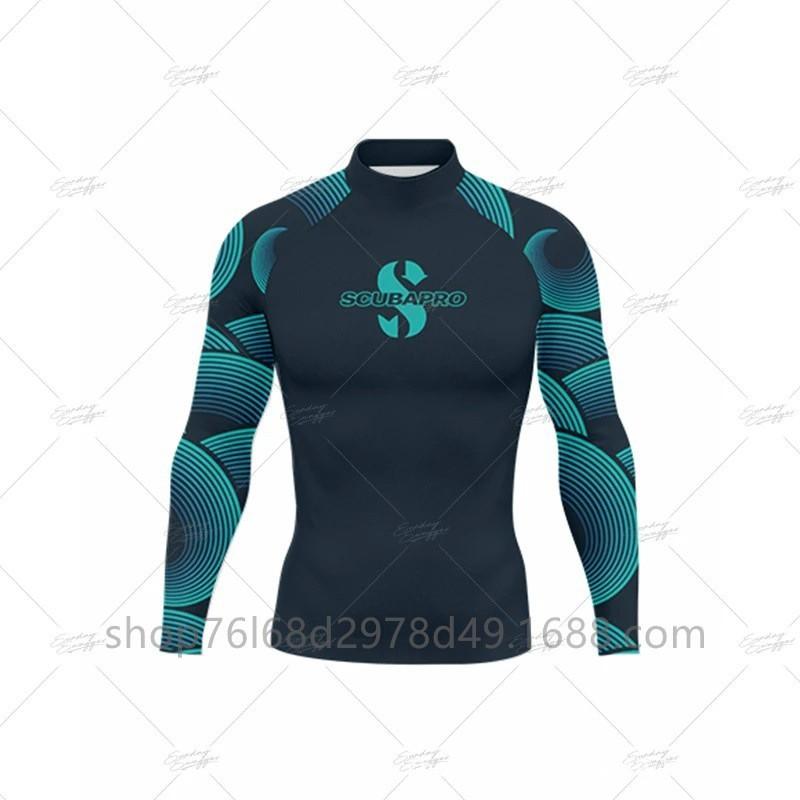 SCUBA Surfing Wear Outdoor Sunscreen Snorkeling Swimwear Long-sleeved Split Top Quick-drying Diving Suit Support