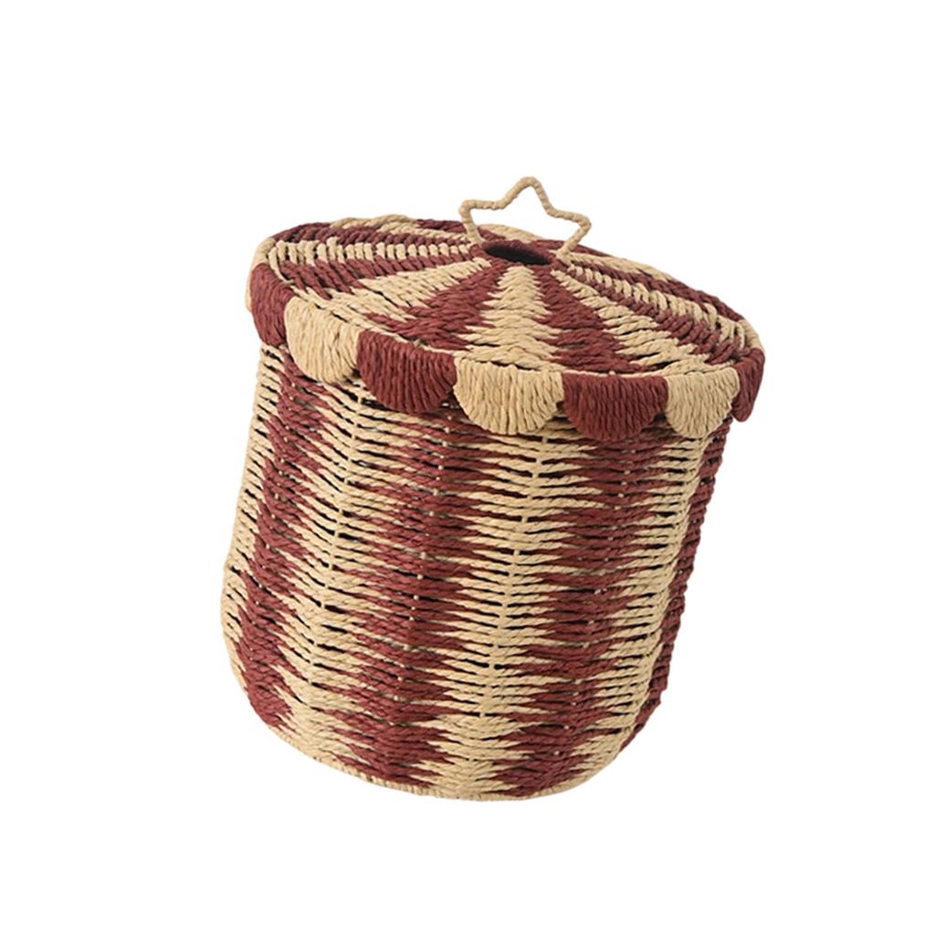 Handwoven Paper Rope Laundry Bin Large Capacity Multifunctional Household Basket For Clothes Toy Storage
