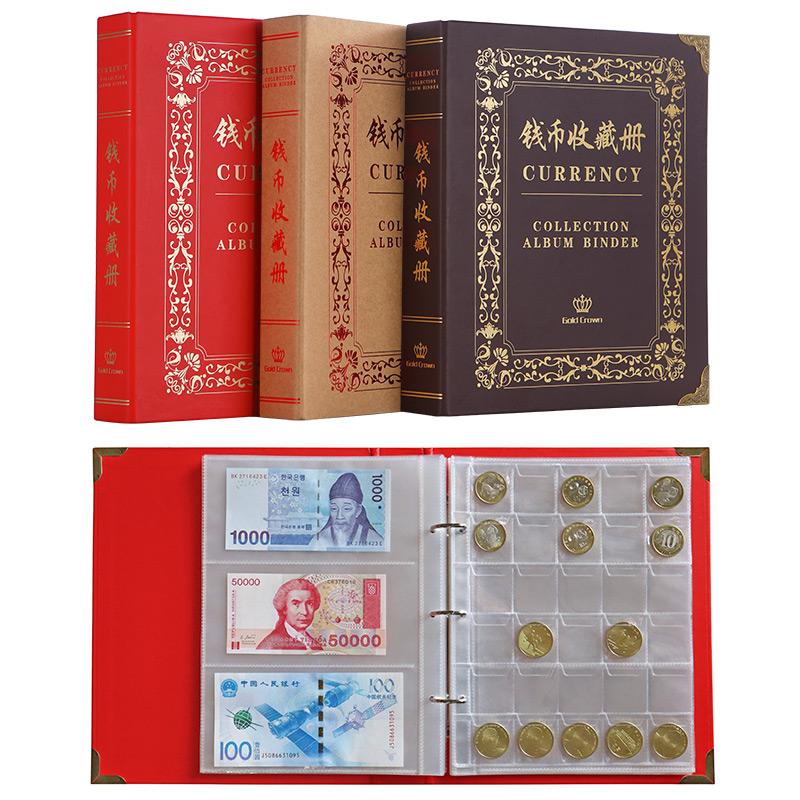 Large Capacity Banknote Collection Book, Coin Protection Folder, Coin Commemorative Coin Collection Book, Commemorative Note Collection Book