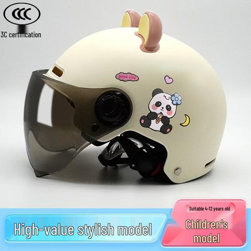 3C Certified Kids' Electric Bike Helmet: Cute, Breathable, Lightweight, Sun-Protective for Boys & Girls