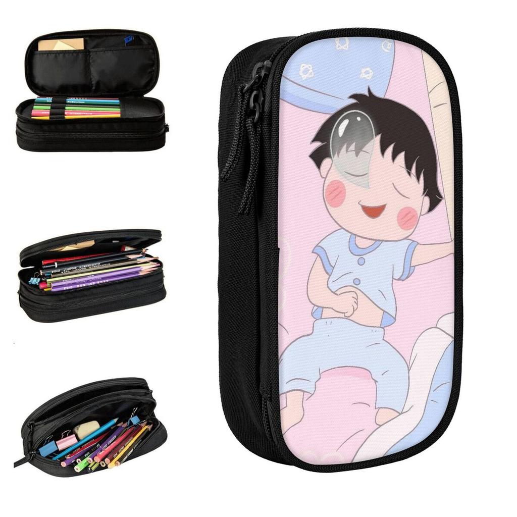 Anime Chibi Maruko Chan Pencil Case Pencil Pouch Pen for Student Large Storage Bags Office Zipper Stationery