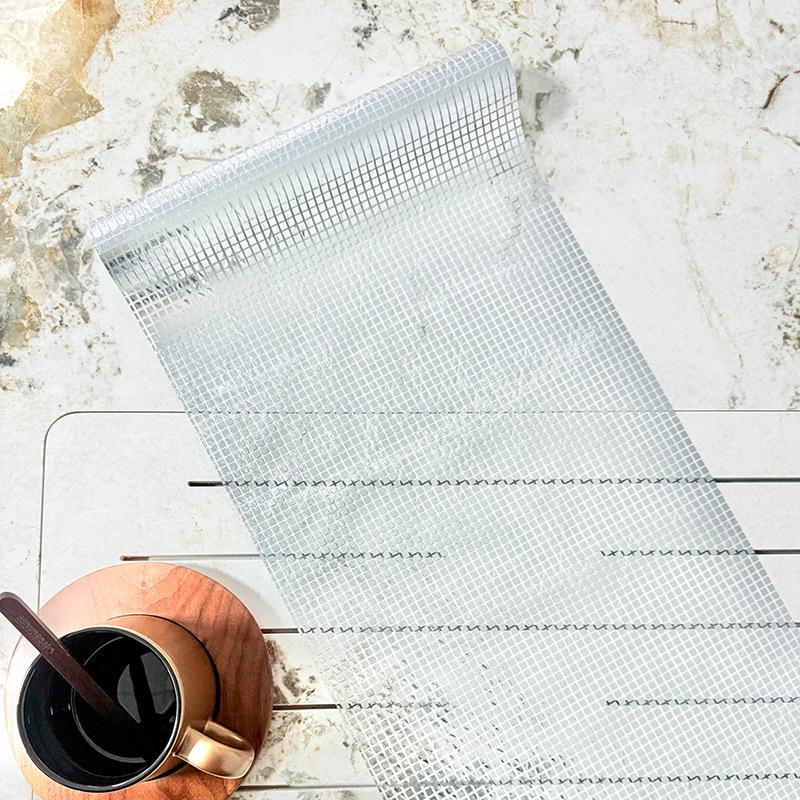 Gold Foil Plaid Sequin Party Table Runner